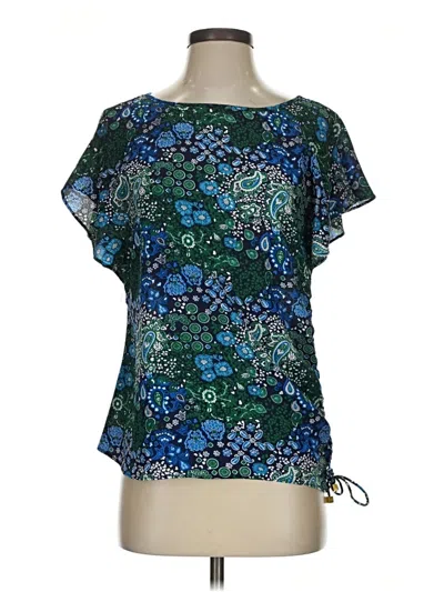 Pre-owned Michael Michael Kors Short Sleeve Blouse In Blue