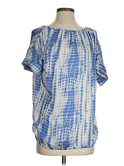 Pre-owned Michael Michael Kors Short Sleeve Blouse In Blue