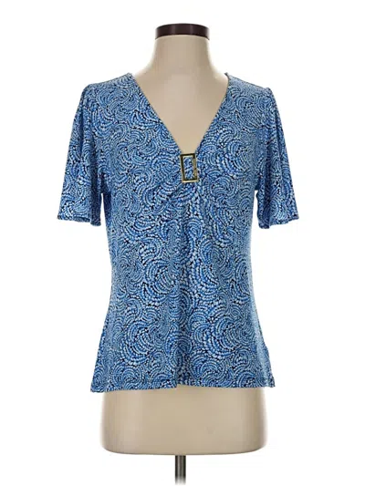 Pre-owned Michael Michael Kors Short Sleeve Blouse In Blue