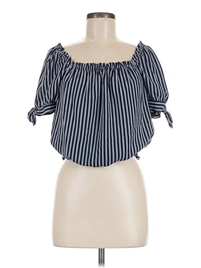 Pre-owned Michael Michael Kors Short Sleeve Blouse In Blue