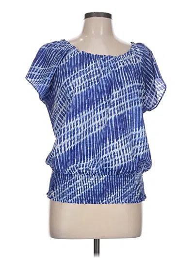 Pre-owned Michael Michael Kors Short Sleeve Blouse In Blue