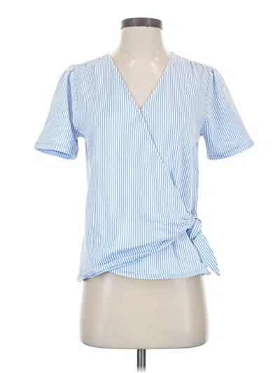 Pre-owned Michael Michael Kors Short Sleeve Blouse In Blue