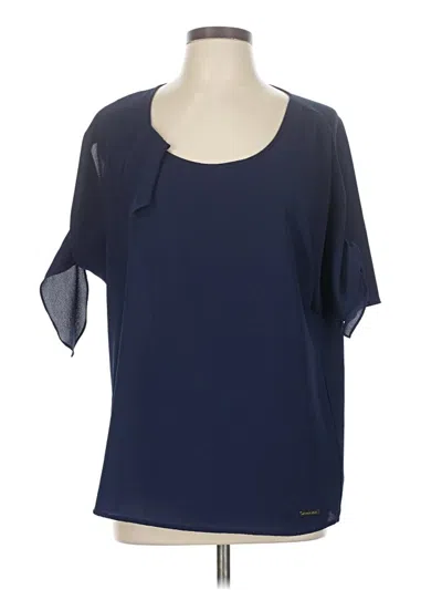Pre-owned Michael Michael Kors Short Sleeve Blouse In Blue