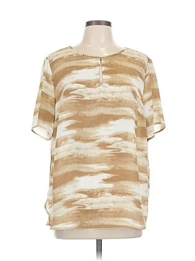 Pre-owned Michael Michael Kors Short Sleeve Blouse In Brown