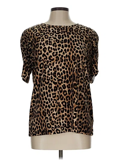 Pre-owned Michael Michael Kors Short Sleeve Blouse In Brown