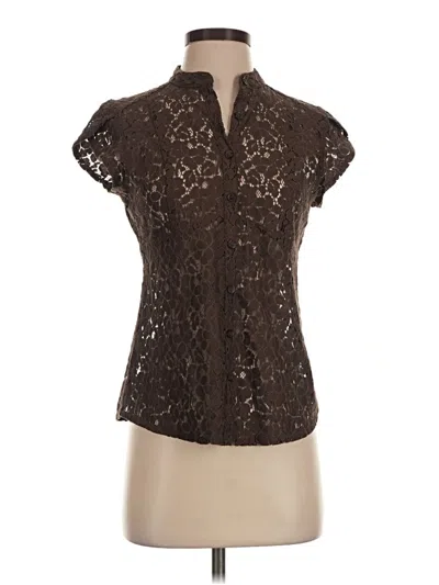 Pre-owned Michael Michael Kors Short Sleeve Blouse In Brown