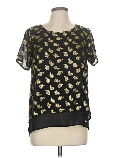Pre-owned Michael Michael Kors Short Sleeve Blouse In Gold
