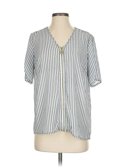 Pre-owned Michael Michael Kors Short Sleeve Blouse In Gray