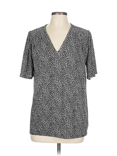 Pre-owned Michael Michael Kors Short Sleeve Blouse In Gray