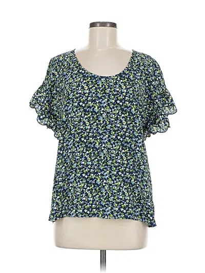 Pre-owned Michael Michael Kors Short Sleeve Blouse In Green