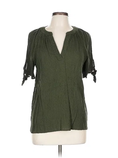 Pre-owned Michael Michael Kors Short Sleeve Blouse In Green