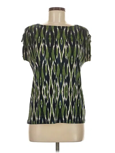 Pre-owned Michael Michael Kors Short Sleeve Blouse In Green