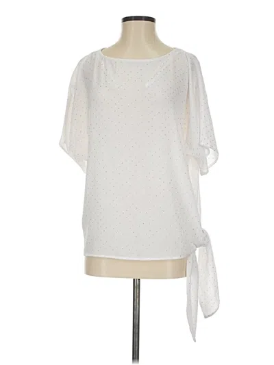 Pre-owned Michael Michael Kors Short Sleeve Blouse In Ivory
