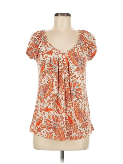 Pre-owned Michael Michael Kors Short Sleeve Blouse In Orange