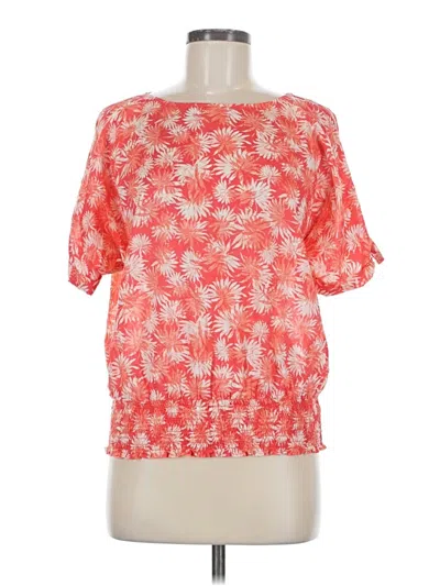 Pre-owned Michael Michael Kors Short Sleeve Blouse In Orange