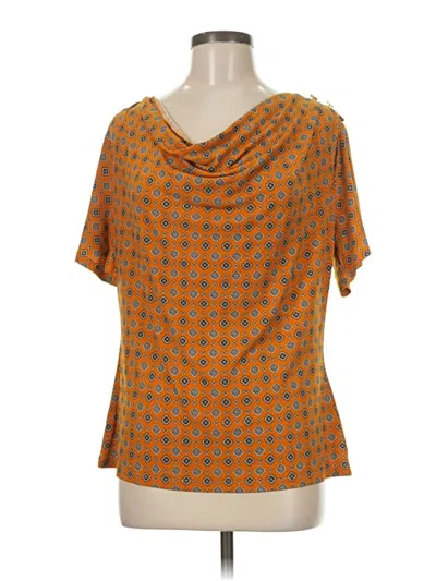 Pre-owned Michael Michael Kors Short Sleeve Blouse In Orange