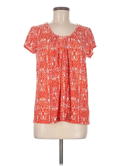 Pre-owned Michael Michael Kors Short Sleeve Blouse In Orange