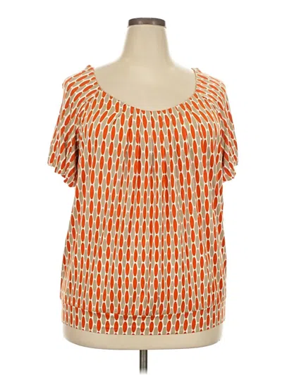 Pre-owned Michael Michael Kors Short Sleeve Blouse In Orange