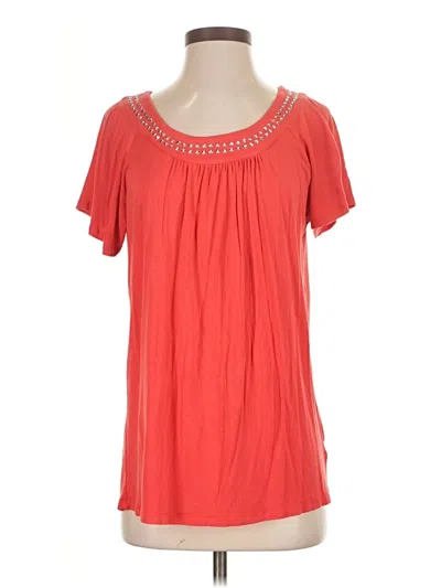 Pre-owned Michael Michael Kors Short Sleeve Blouse In Orange