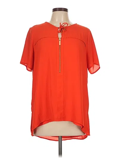 Pre-owned Michael Michael Kors Short Sleeve Blouse In Orange