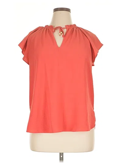 Pre-owned Michael Michael Kors Short Sleeve Blouse In Orange