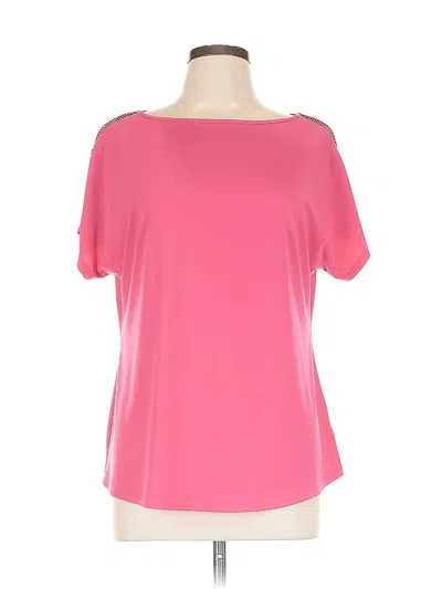 Pre-owned Michael Michael Kors Short Sleeve Blouse In Pink