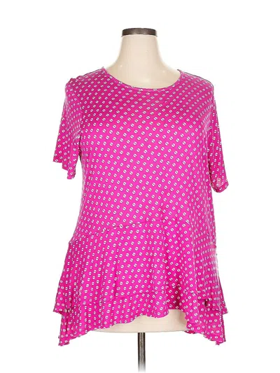 Pre-owned Michael Michael Kors Short Sleeve Blouse In Pink