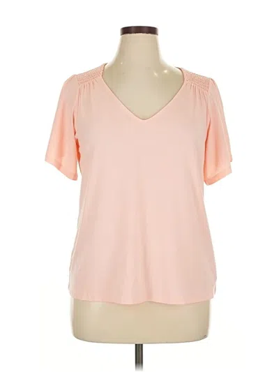 Pre-owned Michael Michael Kors Short Sleeve Blouse In Pink