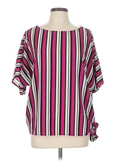 Pre-owned Michael Michael Kors Short Sleeve Blouse In Pink