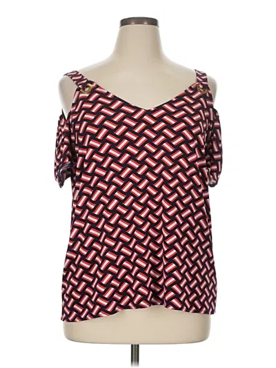 Pre-owned Michael Michael Kors Short Sleeve Blouse In Pink