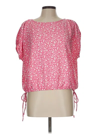 Pre-owned Michael Michael Kors Short Sleeve Blouse In Pink