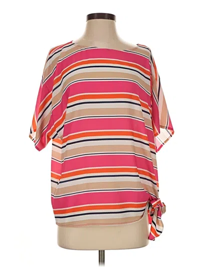 Pre-owned Michael Michael Kors Short Sleeve Blouse In Pink