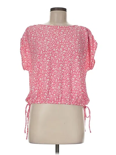 Pre-owned Michael Michael Kors Short Sleeve Blouse In Pink