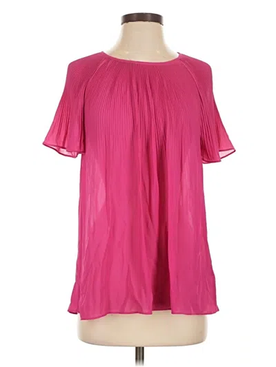 Pre-owned Michael Michael Kors Short Sleeve Blouse In Pink