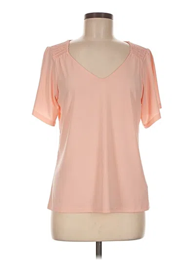 Pre-owned Michael Michael Kors Short Sleeve Blouse In Pink