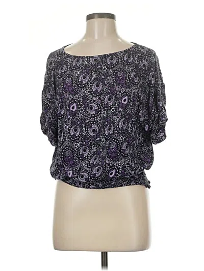 Pre-owned Michael Michael Kors Short Sleeve Blouse In Purple