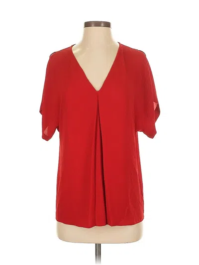 Pre-owned Michael Michael Kors Short Sleeve Blouse In Red