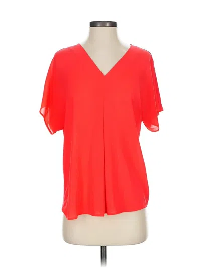 Pre-owned Michael Michael Kors Short Sleeve Blouse In Red