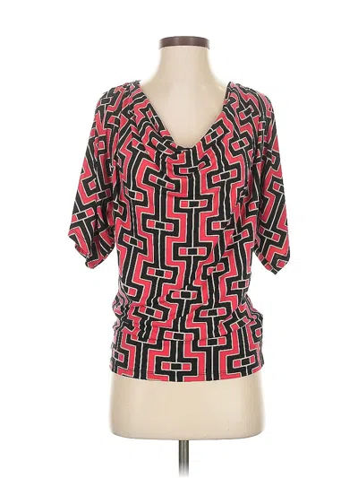 Pre-owned Michael Michael Kors Short Sleeve Blouse In Red