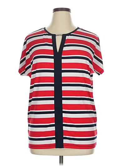 Michael Michael Kors Short Sleeve Blouse In Red