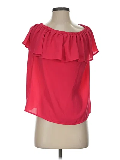 Pre-owned Michael Michael Kors Short Sleeve Blouse In Red