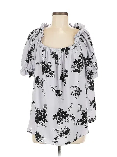 Pre-owned Michael Michael Kors Short Sleeve Blouse In Silver