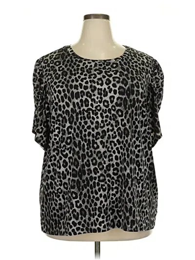 Pre-owned Michael Michael Kors Short Sleeve Blouse In Silver