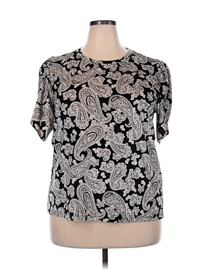 Pre-owned Michael Michael Kors Short Sleeve Blouse In Silver
