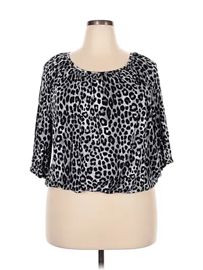 Pre-owned Michael Michael Kors Short Sleeve Blouse In Silver
