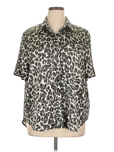 Pre-owned Michael Michael Kors Short Sleeve Blouse In Silver