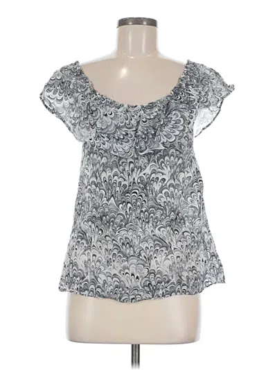 Pre-owned Michael Michael Kors Short Sleeve Blouse In Silver