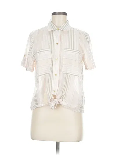 Pre-owned Michael Michael Kors Short Sleeve Blouse In White