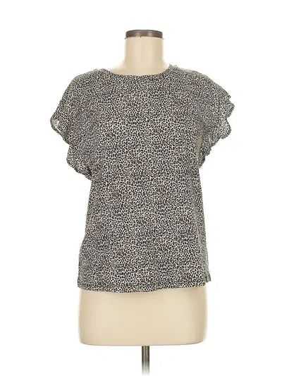 Pre-owned Michael Michael Kors Short Sleeve Blouse In White