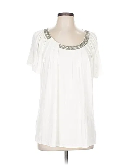 Pre-owned Michael Michael Kors Short Sleeve Blouse In White